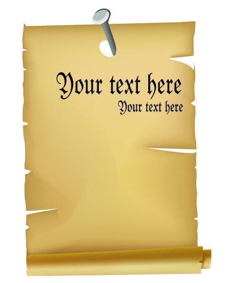 kertas rusak teks template