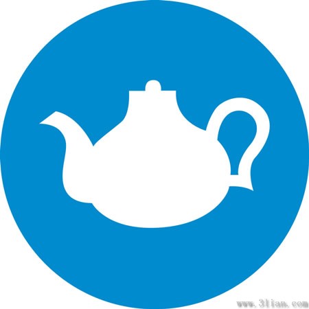 Dark Blue Teapot Icon