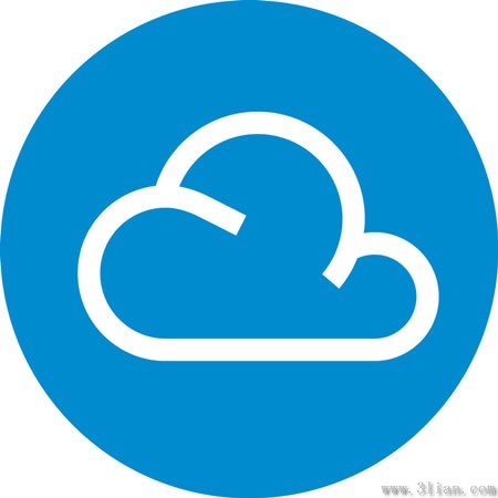 nuvole scure in un'icona sfondo blu