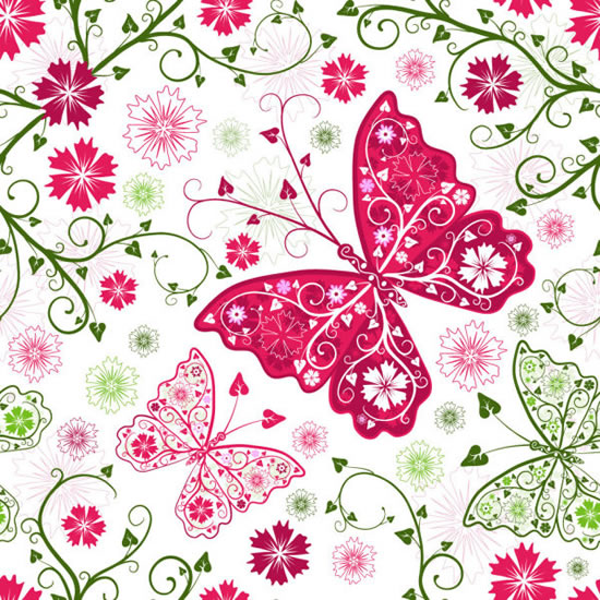 schillernde Schmetterlinge Muster Hintergrund