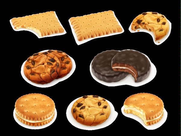 desenhos animados de deliciosos biscoitos