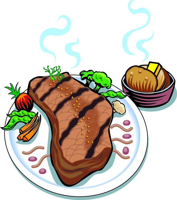 Delicious Western Food Steak-vector Trust To Nature-free Vector Free