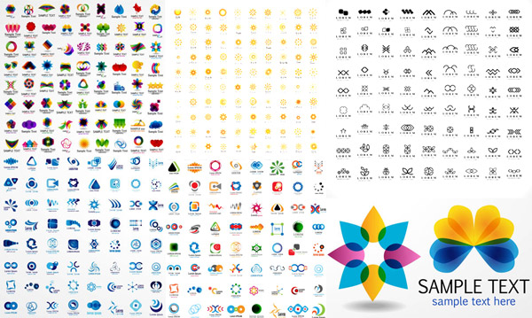 verschiedenen Stil cool Logo-Ideen