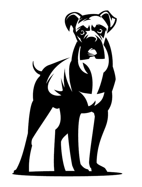 sketsa anjing hitam dan putih