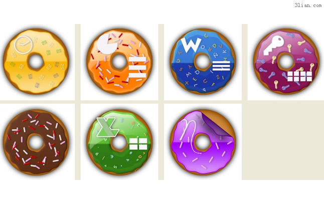 Donut Series Office Png Icons