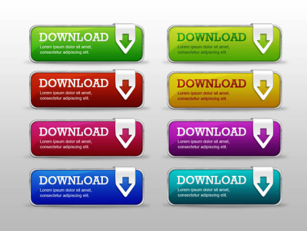 Download Button Psd Layered Templates