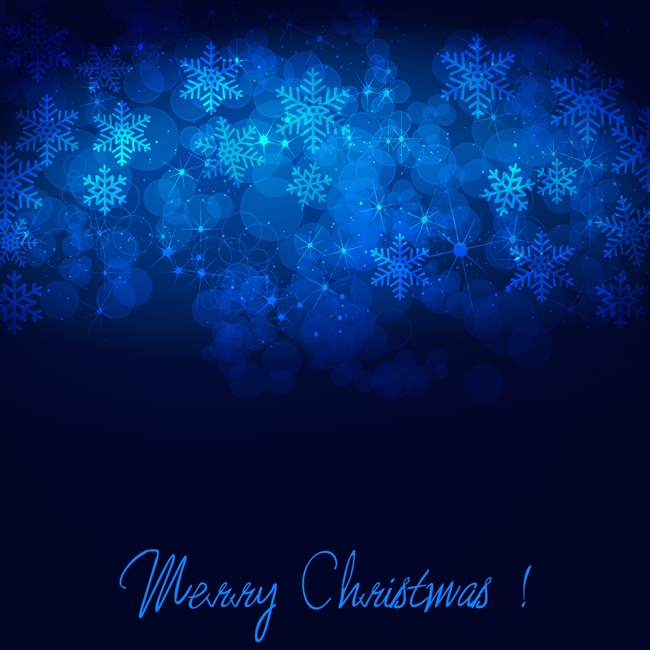Dream Of Blue Snowflake Background