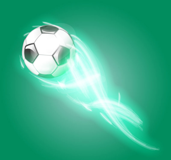 ワールド カップ サッカーのダイナミックな光効果背景
