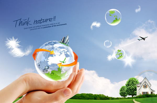 Earth In Hand Business Concept Design Psd Material