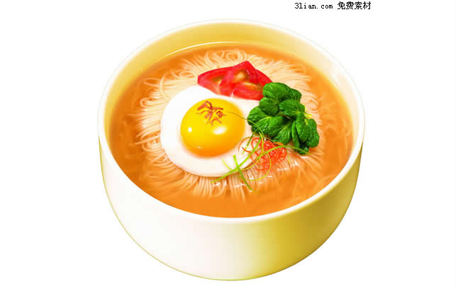 psd ソースの材料と卵のヌードル スープ