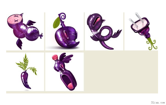 Aubergine Spoof PNG-icons