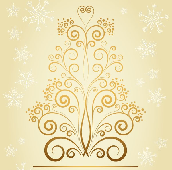 patrón elegante árbol de Navidad