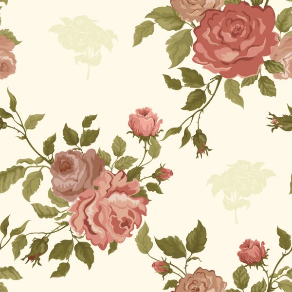 免费矢量 矢量背景 优雅的玫瑰背景复古  关键词: 玫瑰    植物
