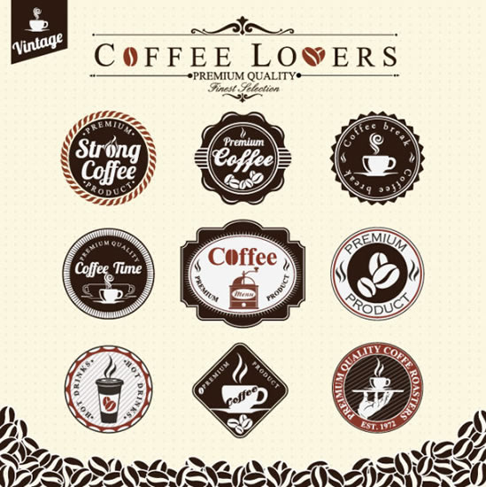 exquisiten Kaffee-Etiketten