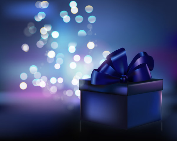 Exquisite Gift Box Halo Background