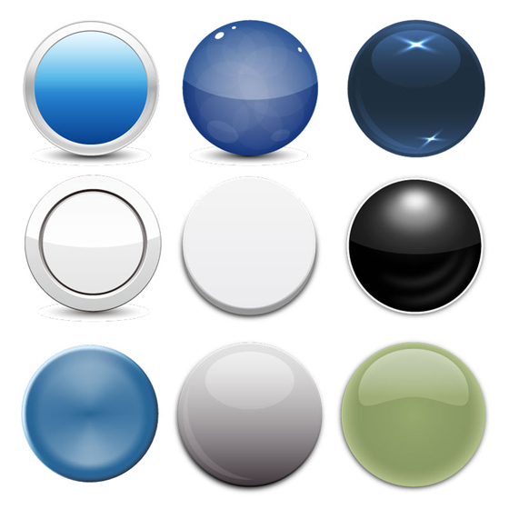 Изысканный круглый дизайн кнопки