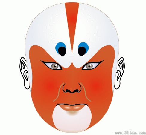 Gesichts Make-up der Peking-Oper