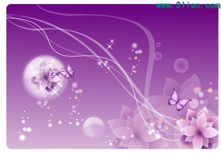 Fantasy Butterfly With Purple Background