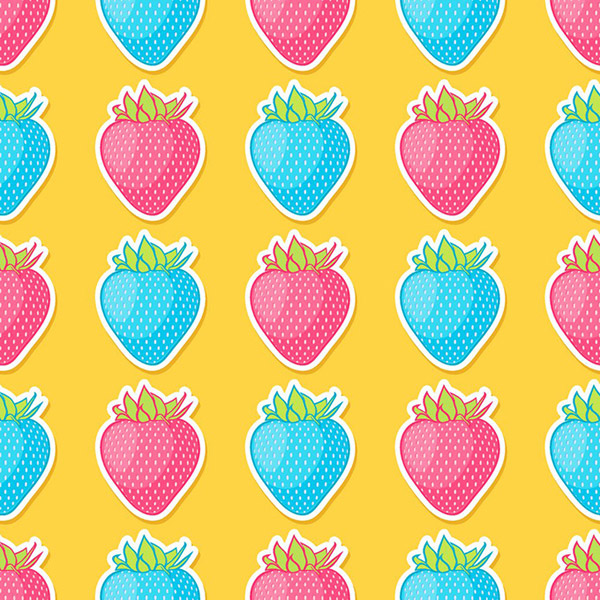 Fashion Cartoon Strawberry Background