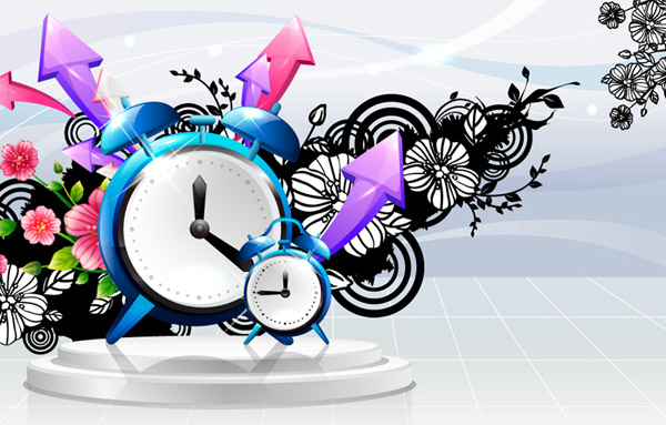 Fashion Illustrator Pattern Alarm Clock