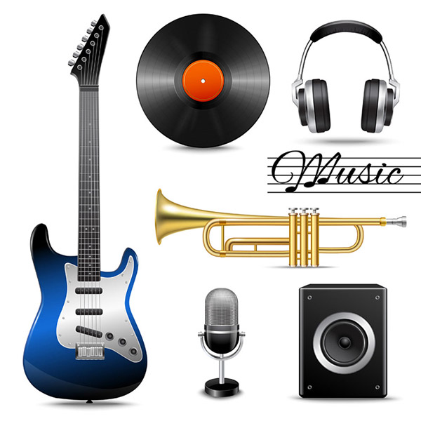 ícones da moda música equipamentos