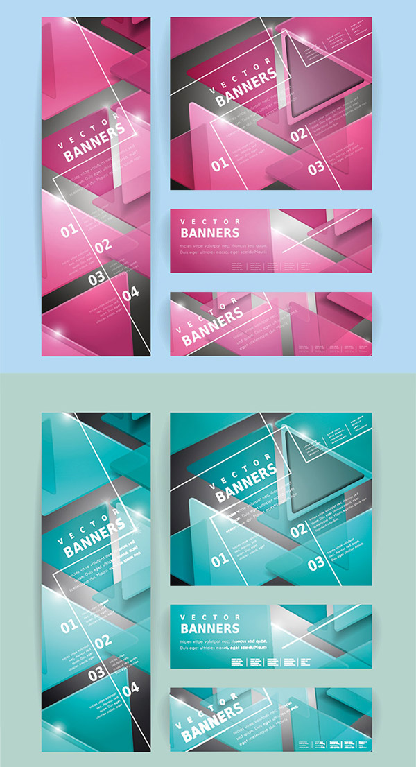 Fashion Triangle Banner Background