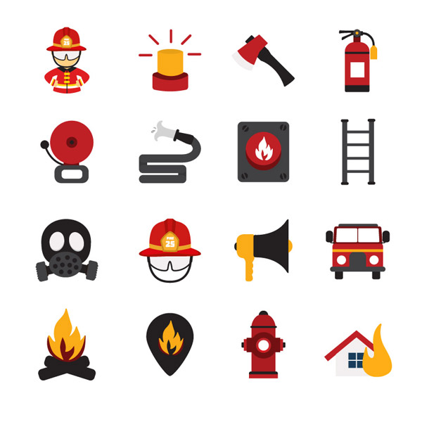 icônes d'élément feu