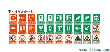 علامات السلامة النار