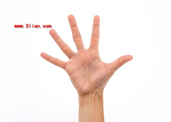 fünf Finger Gesten