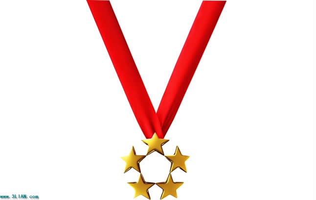 Five Star Medal Psd