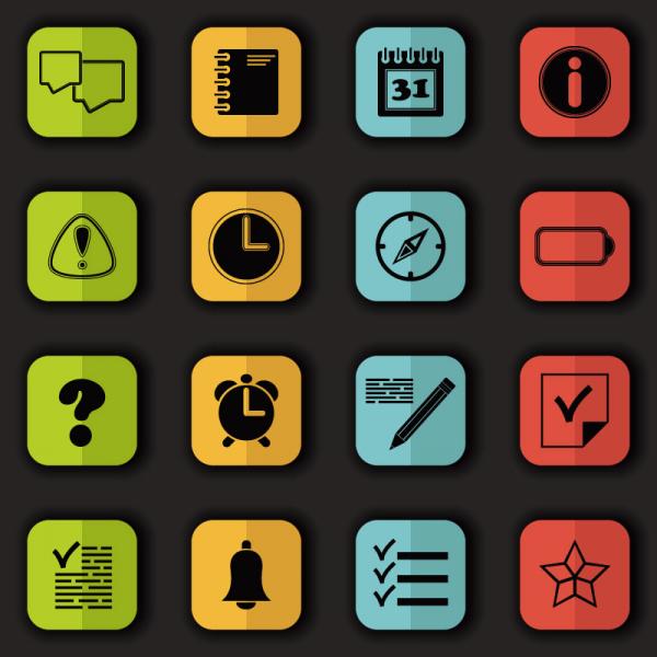 Flat And Office Icons