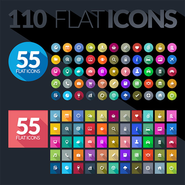 Flat Icon Mobile Icom