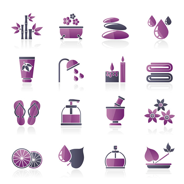 Flat Spa Purple Icon