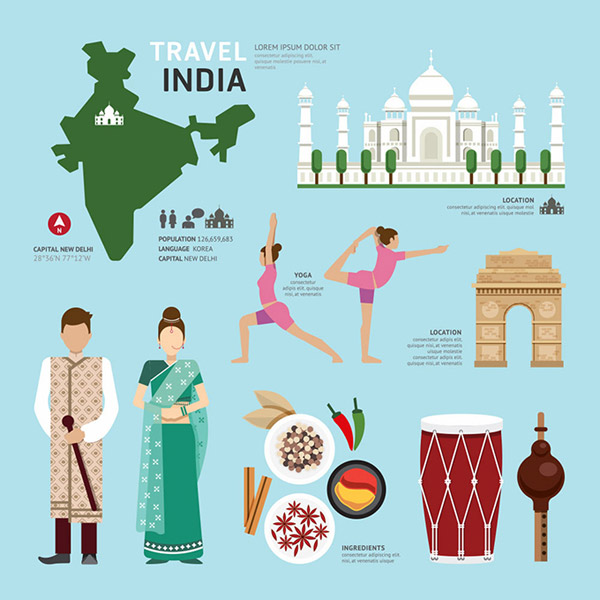 拼合印度文化图标