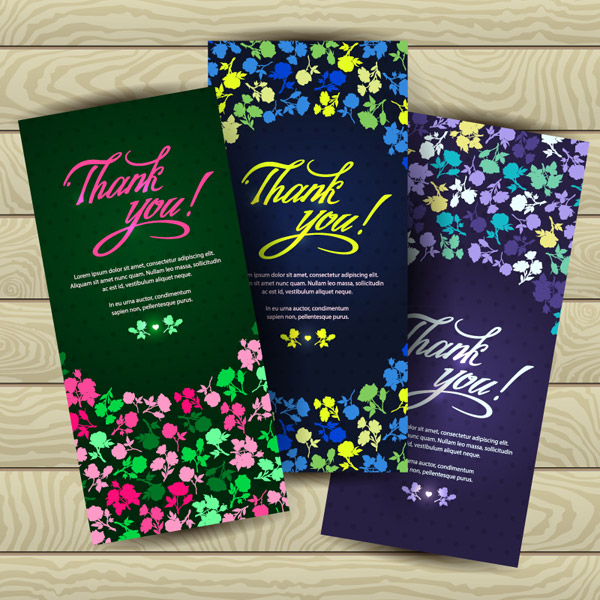 cartões de ação de Graças de decorações florais