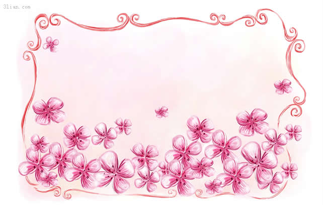 Flower Borders Psd Layered Material