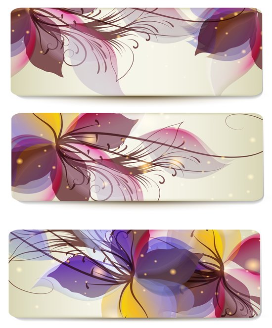 Flower Pattern Banner-vector Pattern-free Vector Free Download