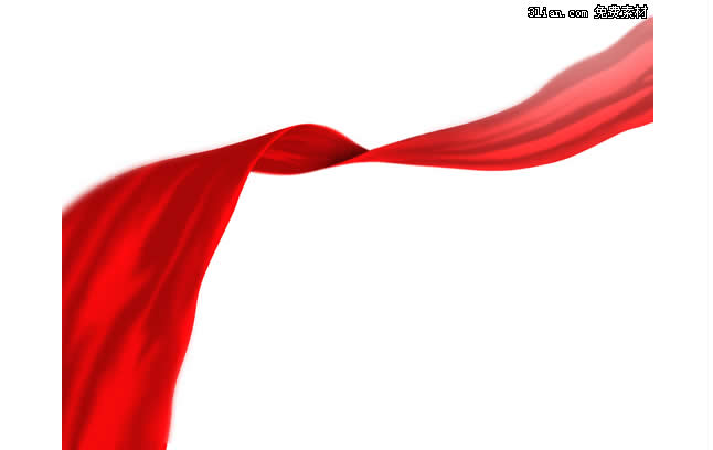 Flying Red Ribbons Psd Layered Material