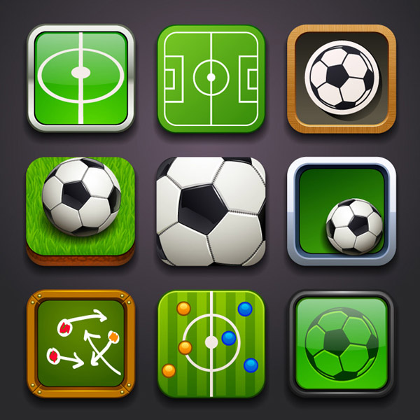 ikona tematu piłki nożnej