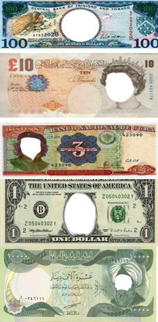 modelo de cabeça de fronteira de moeda estrangeira