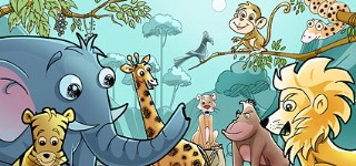 animali della foresta del fumetto