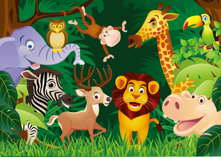 rừng phim hoạt hình động vật