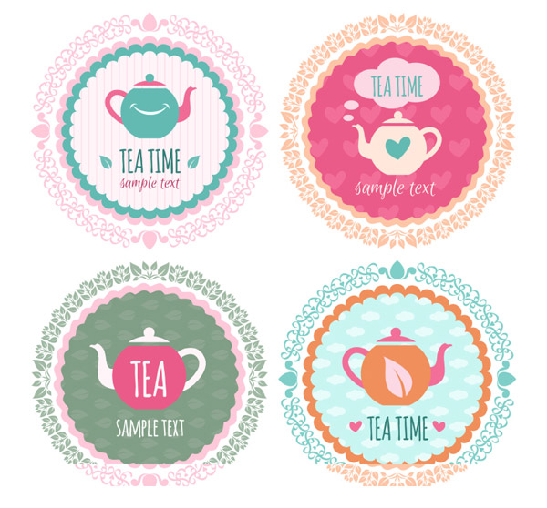 frischen Tee Topf Etikett