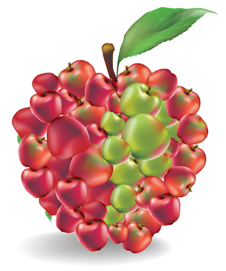 material de fruta manzana