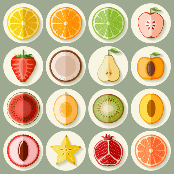 icône de tranches de fruits