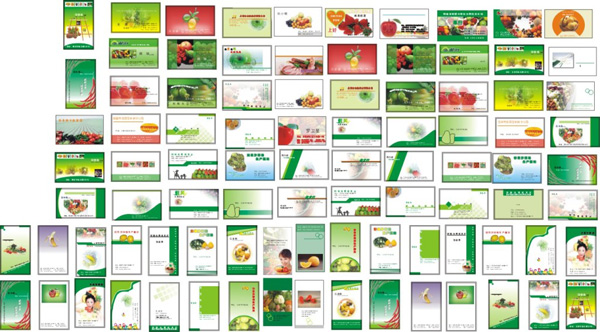 frutas verduras verde tarjeta