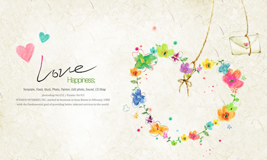 Garland Romantic Psd Background Material