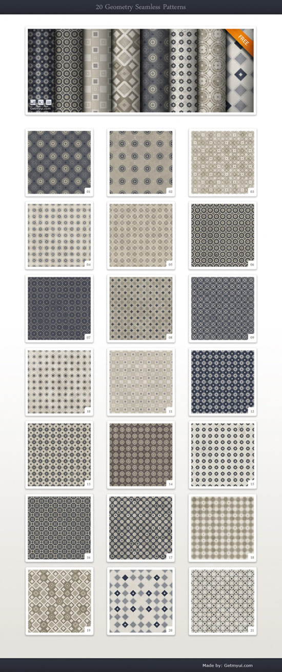 patrones de mosaicos geométricos de fondo psd material