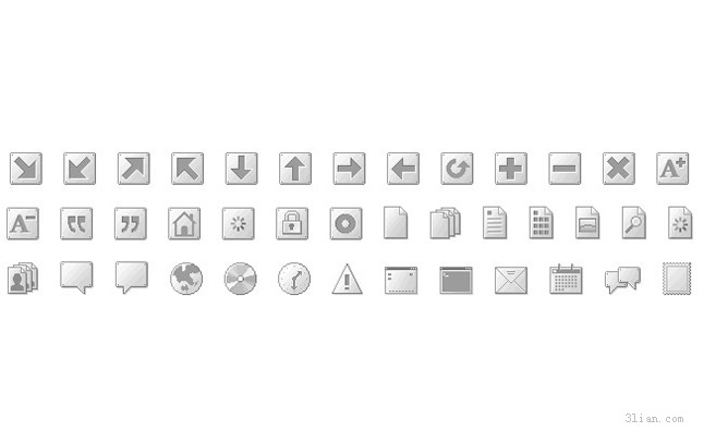 iconos de página web GIF gris