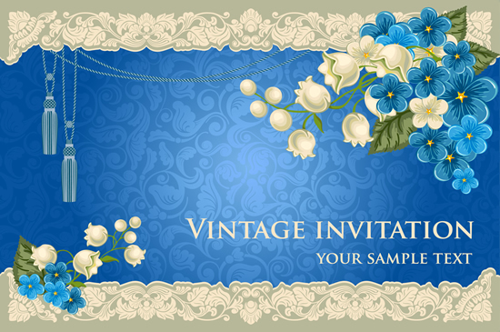 Gift Card Blue Lace Flower